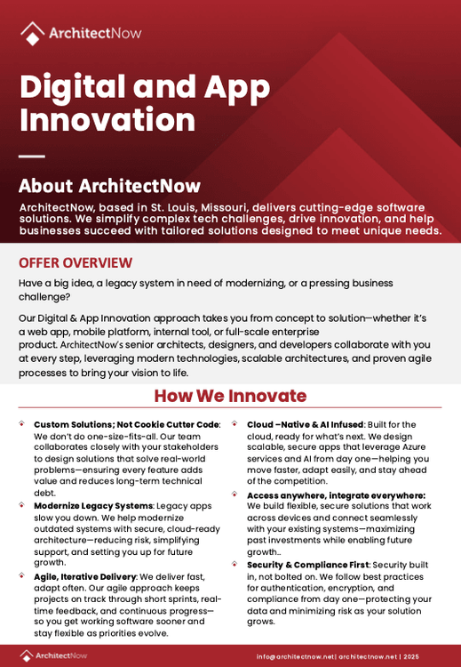 Digital and App Innovation