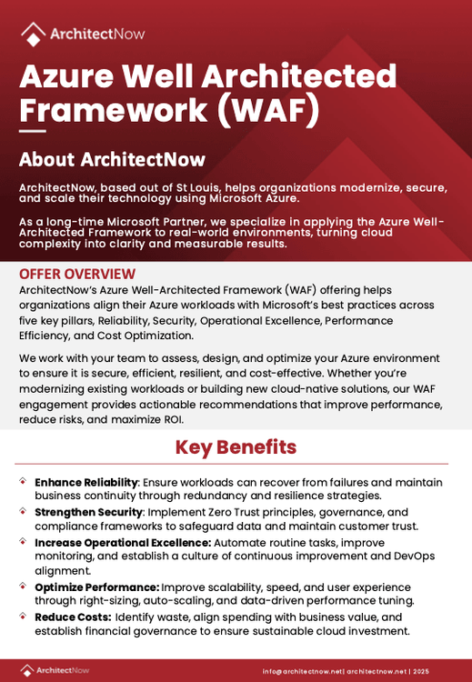 Azure Well-Architected Framework (WAF)