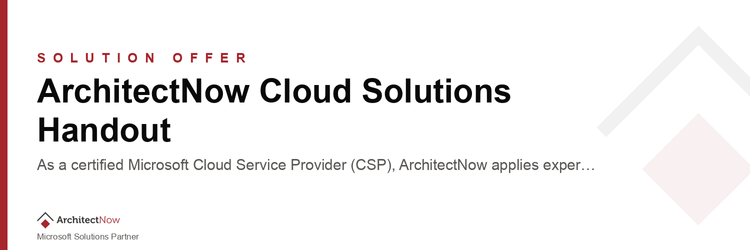 ArchitectNow Cloud Solutions Handout