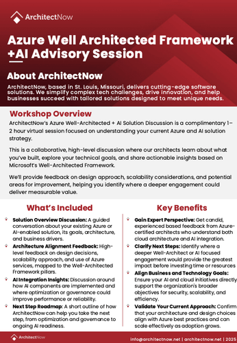 Azure Well-Architected Framework + AI Advisory Session