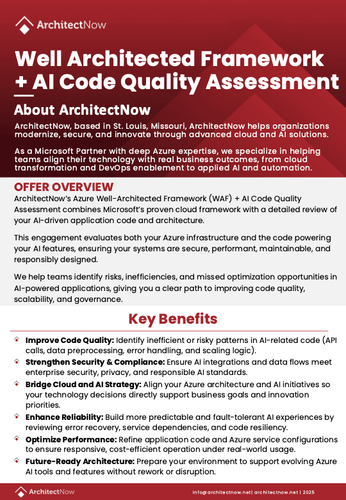 Azure Well-Architected Framework + AI Code Quality Assessment