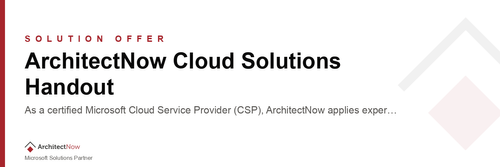 ArchitectNow Cloud Solutions Handout