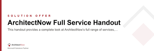 ArchitectNow Full Service Handout